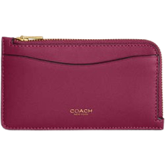 Pink Card Cases Coach New York Zip Card Case - Brass/Pink