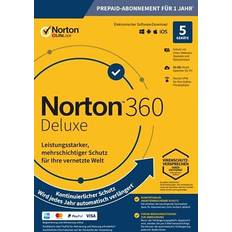 Norton Norton 360 Deluxe 2025 Kontinuierlicher Schutz 5 Geräte 1 Jahr Download