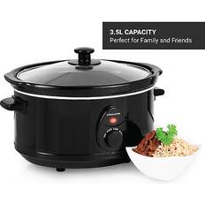Andrew James Slow Cooker 3.5 Litre Tempered Glass Lid
