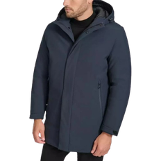 Calvin Klein Men Clothing Calvin Klein Men's Flextech Hooded Stadium Jacket - True Navy