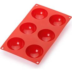 Silikon Pralinenformen Lekue Lékué Silicone Mold Half-Sphere 6 Pcs Red Chocolate Mould