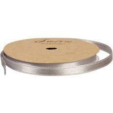 Silver Presentsnören Creativ Company Sidenband På Rulle 6mm x 10 meter Silver/Grå
