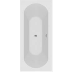 Modern Bathroom Single & Double Ended Straight Bath Gloss White Acrylic Bathtub 1700mm