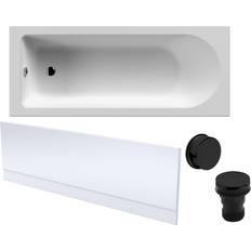 Black Built-In Bathtubs Balterley Round Single Ended Bath Front Panel 1700 x 700 mm