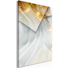 Cashmere Dimension Vertical White/Yellow Vægdekorationer 40x60cm