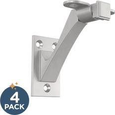 Stair Rail Brackets Franklin Brass B47253D-C Classic Edge 2-7/8 Inch Length Hand Rail Bracket Pack of 4 Matte Nickel Structural Hardware Hand Rail Brackets Balusters