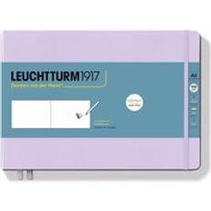 Lila Skiss- & Ritblock Leuchtturm1917 Sketchbook A5 Medium Landscape Lilac