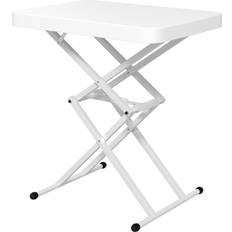 Beistelltisch Garten Höhenverstellbar Klappbar 65x45x70H cm Weiß