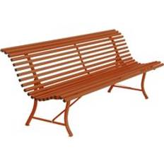 Orange Garden Benches Fermob Louisiane 200 cm Candied Orange Gartenbank