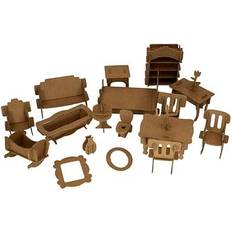 Toys Roylco Doll House Furniture to Decorate 18 Pieces R-16056