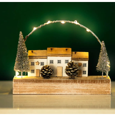 Silver Decorations Christmas Silver House Led 20 x 15 x 5 cm Decoration
