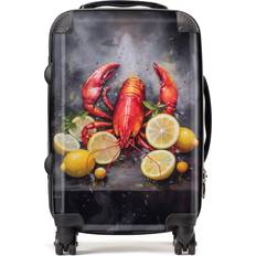 Brown Suitcases Warren Reed Warren Reed Designer Cabin Lobster and Lemons Suitcase