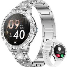 Smart watch for women CHRONUS BOUTIQUE Smart Watch for Women 1.32 Ladies Fitness Sports Silver