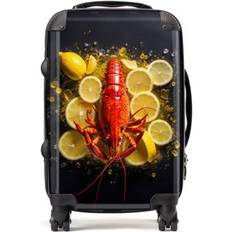 Brown Luggage Warren Reed Warren Reed Designer Lobster On Lemons Suitcase