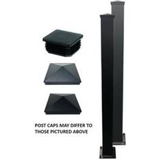 Burbage Iron Craft Harrogate Aluminium Gate Latch Post 100mm Sq x 2400mm Long Grey