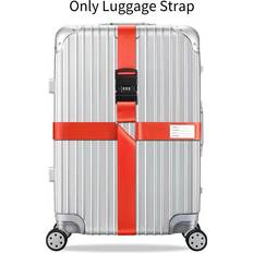 Orange Luggage Tags RYWOLT Personalised Luggage Strap With Lock
