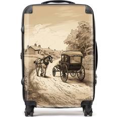 Brown Suitcases Warren Reed Warren Reed Designer Medium Horse and Cart Suitcase