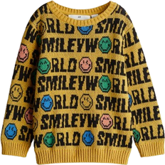 H&M Kid's Jacquard Knit Cotton Jumper - Mustard Yellow/SmileyWorld (1248580001)