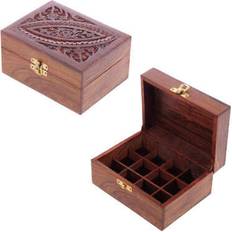 Rectangulaire Petites Boîtes Puckator Decorative Sheesham Wood Carved Compartment Medium Small Box