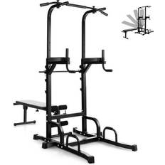 Fitness Costway Power Tower Pull Up Bar Stand