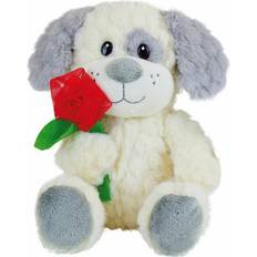 Jemini Plüschtier mit Blume Valentin Chien 25 cm