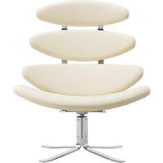 Fredericia Furniture Loungestolar Fredericia Furniture Corona Chair 5000 Brushed Steel W88 x D82 x H97 x 42 cm Loungestol