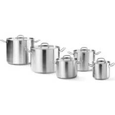 Rustfrit stål Suppegryder Hendi Gemüsetopf mit Deckel 21 l 320 x 270 mm Silber mit Klappe