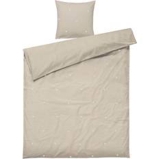 Juna Daisy Set 150x210 50x60 cm Organic Cotton White Bed Linen White, Beige (210x)