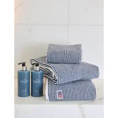 Lexington Blå Gæstehåndklæder Lexington Icons Original Towel Stripe Navy/White Gæstehåndklæde Blå, Hvid (70x50cm)