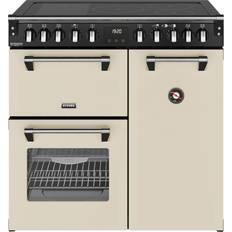 Beige Fornuizen Stoves Richmond DX 90cm Electric Induction Range Cooker Beige