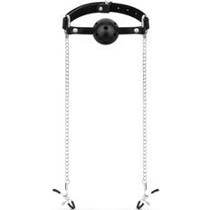 Bedroom Fantasies Ball Gag with Nipple Clamps