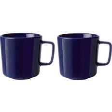 LSA International Cups & Mugs LSA International Collective Porcelain Mug Set of 2 370ml Blue Cobalt Cup