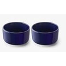 LSA International Bowls LSA International Collective Porcelain Nibble Bowl Set of 2 8 cm Blue Cobalt Bowl