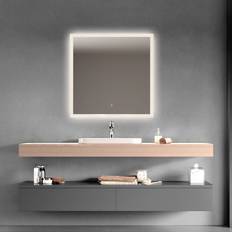 Houco Sunrise-1 LED Spejl Med Front Og Baggrundslys 80 x 80 cm