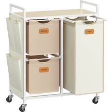 100 L Laundry Hamper with 3 Compartments
