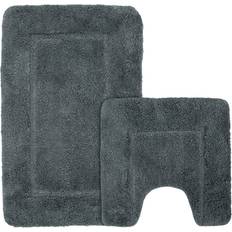 Charcoal Micro Fibre Bath Mat Set