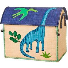Storage Baskets Rice Raffia Storage House Dinosaur Small