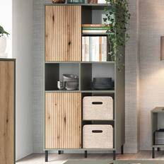 Green Shelves Furniture To Go Darwin Bookcase 2 Door Green Oak Book Shelf