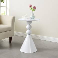 White Small Tables Geometric Side White Small Table