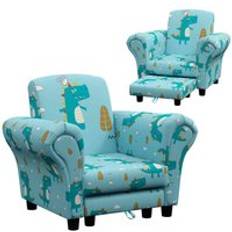 Furniture Set Kid's Room on sale Aiyaplay 2 Piece Kids Sofa Set With Dinosaur Design For Nursery Blue