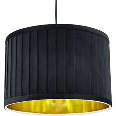 Gold Lamp Parts firstchoicelighting Black Pleated Velvet Gold Inner 30cm Ceiling Light Pendant Shade