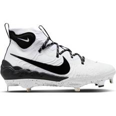 Nike Baseball Shoes Nike Men's Alpha Huarache NXT Metal Baseball Cleats Cleats 13 White/Black/Pure Platinum