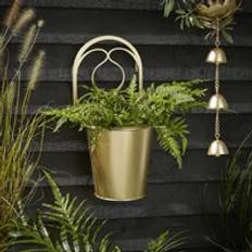 Dunelm Iron Gold Wall Mounted Plant Pot
