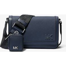 Michael Kors Edison Mini Crossgrain Leather Crossbody Bag - Blue