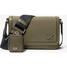 Michael Kors Edison Mini Crossgrain Leather Crossbody Bag - Green