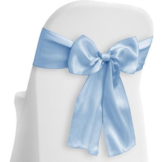 Loose Covers Lann's Linens 30 Elegant Satin Wedding Party Sashes Bows - Baby Blue Loose Chair Cover