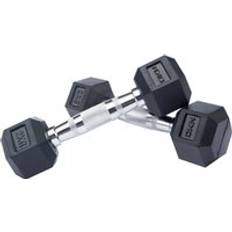 Rubber Hex Dumbbells