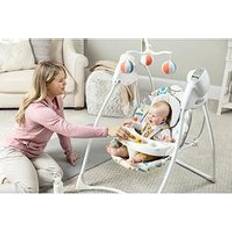 White Baby Swings Graco Lovin' Hug Baby Swing with Plug