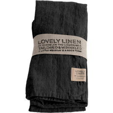 Lovely Linen Servetter Tvättat Lin Bordstextil Unisex Grå 45x45 cm Tygservett Grå (45x45cm)