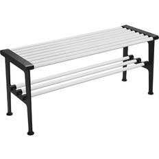 Vita Förvaringsbänkar Essem Design Nostalgi Bänk 100 cm Vit Svart Förvaringsbänk